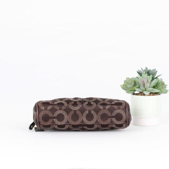 Coach Brownish C Signature Cosmetic / Makeup Bag - Picture 6 of 7
